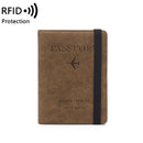 Passport Holder Cover, PU Leather RFID Travel Wallet Case Organiser Accessories, Passport Cover, Business Cards, Credit Cards, Boarding Passes - Tuzzut.com Qatar Online Shopping