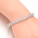 Full Shinning Cubic Zirconia Bangles Women Engagement Party Jewelry - Tuzzut.com Qatar Online Shopping