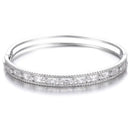 Full Shinning Cubic Zirconia Bangles Women Engagement Party Jewelry - Tuzzut.com Qatar Online Shopping