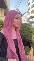Chiffon Instant Hijab Scarfs Stretchable Shawl with Neck Cover - Tuzzut.com Qatar Online Shopping