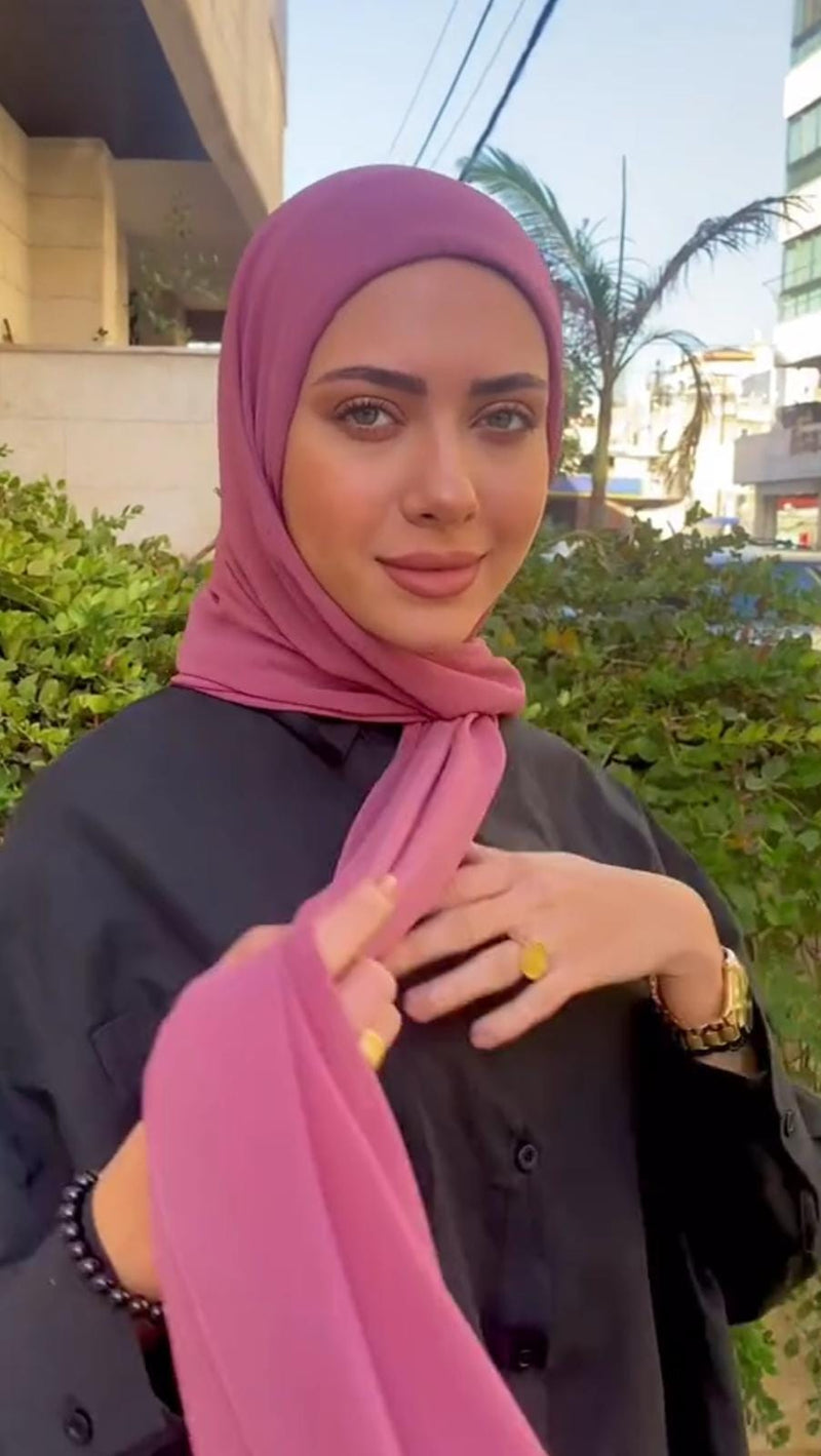 Chiffon Instant Hijab Scarfs Stretchable Shawl with Neck Cover - Tuzzut.com Qatar Online Shopping