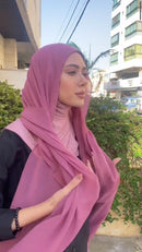 Chiffon Instant Hijab Scarfs Stretchable Shawl with Neck Cover - Tuzzut.com Qatar Online Shopping