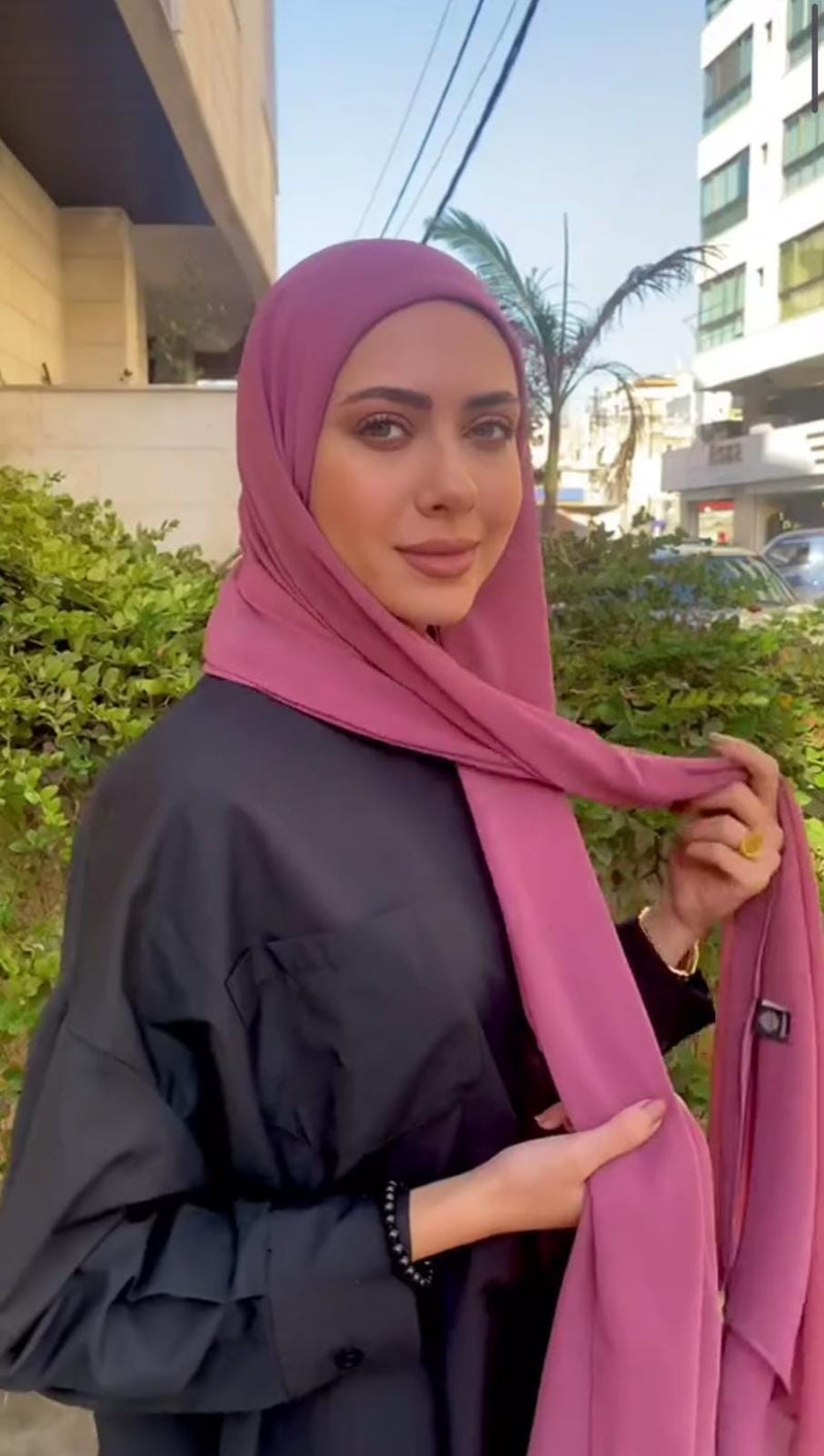 Chiffon Instant Hijab Scarfs Stretchable Shawl with Neck Cover - Tuzzut.com Qatar Online Shopping