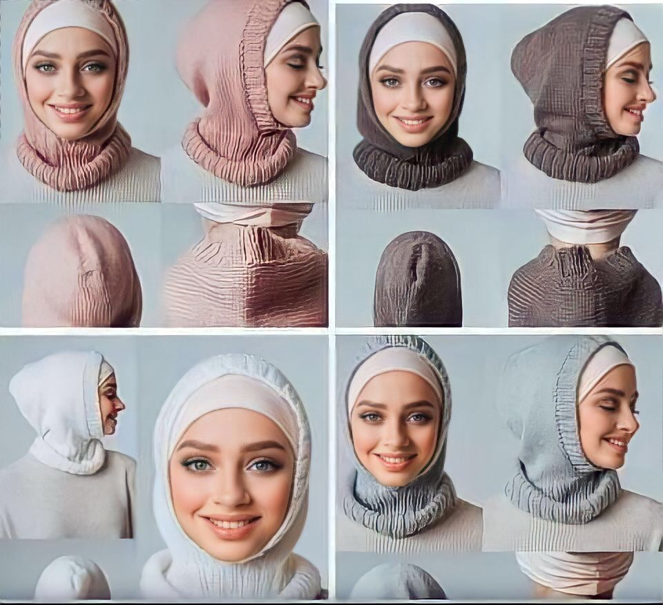 Knitted Hijab Beanie Hat Cap Knitted Hijab Beanie Hat Cap