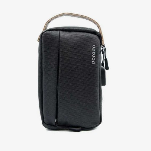 Porodo Convenient Leather Storage Bag 8.2" Black - IPX3 Water-Resistant - Tuzzut.com Qatar Online Shopping