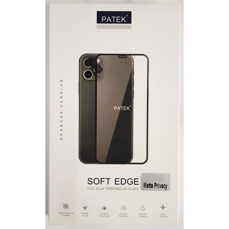 Patek Matte Privacy Soft Edge Full Glue Tempered 5D Glass Screen Protector for iPhone - Tuzzut.com Qatar Online Shopping