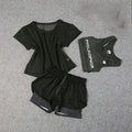 Women's Yoga Suit Fitness Clothing Sportswear - 3 Pcs Set - Tuzzut.com Qatar Online Shopping