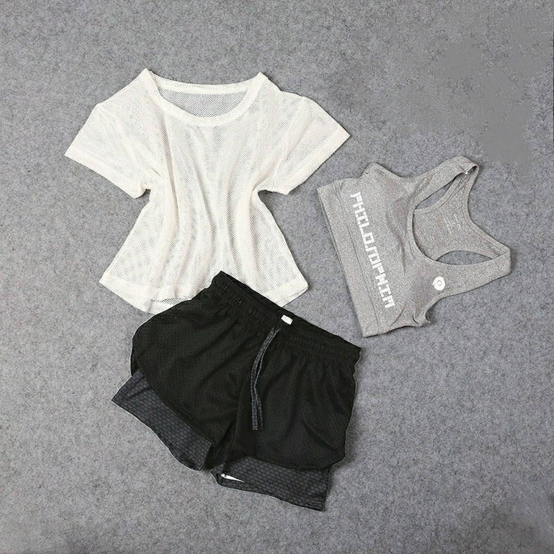 Women's Yoga Suit Fitness Clothing Sportswear - 3 Pcs Set - TUZZUT Qatar Online Store