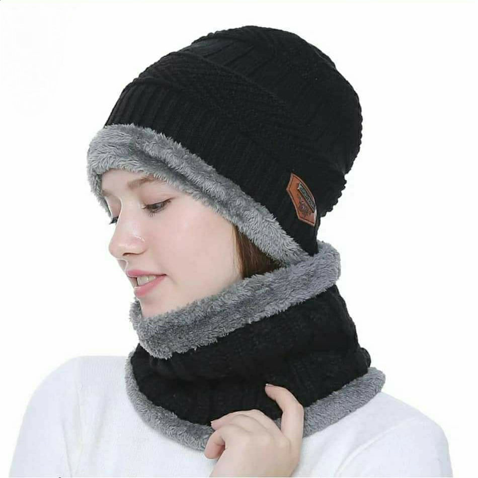 Winter Hat with Neck Warmer (Skullies & Beanies) For Men and Women 012354 Winter Hat with Neck Warmer (Skullies & Beanies) For Men and Women 012354