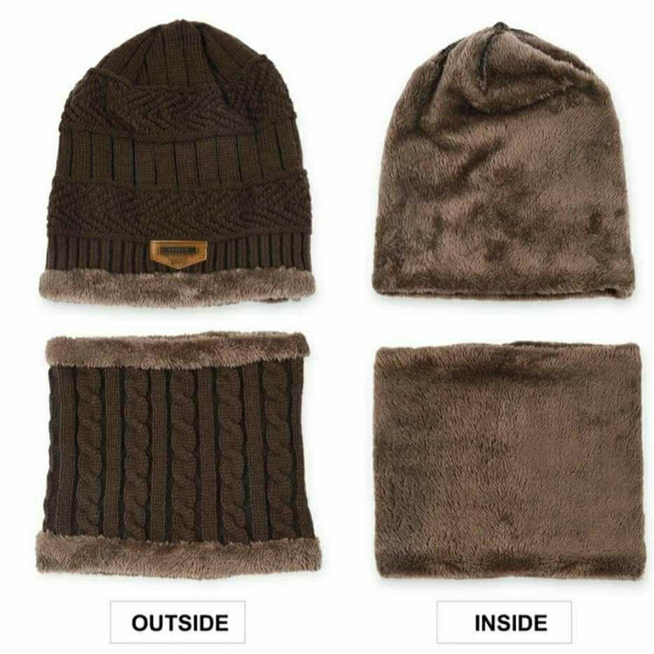 Winter Hat with Neck Warmer (Skullies & Beanies) For Men and Women 012354 Winter Hat with Neck Warmer (Skullies & Beanies) For Men and Women 012354