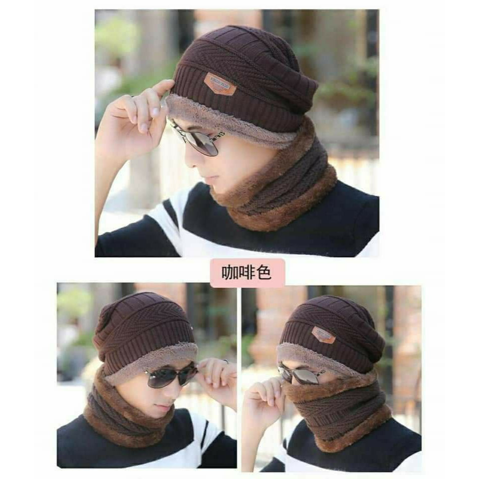 Winter Hat with Neck Warmer (Skullies & Beanies) For Men and Women 012354 Winter Hat with Neck Warmer (Skullies & Beanies) For Men and Women 012354