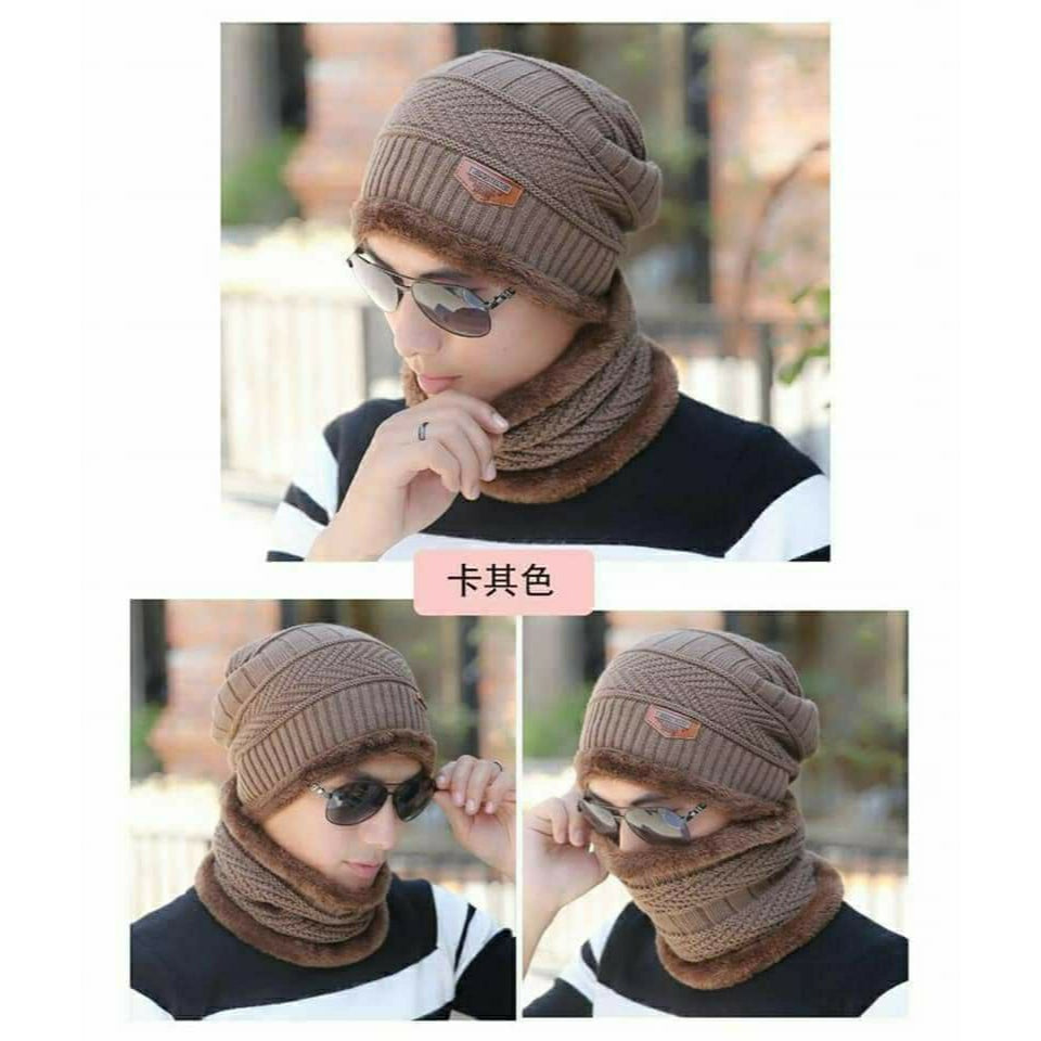 Winter Hat with Neck Warmer (Skullies & Beanies) For Men and Women 012354 Winter Hat with Neck Warmer (Skullies & Beanies) For Men and Women 012354