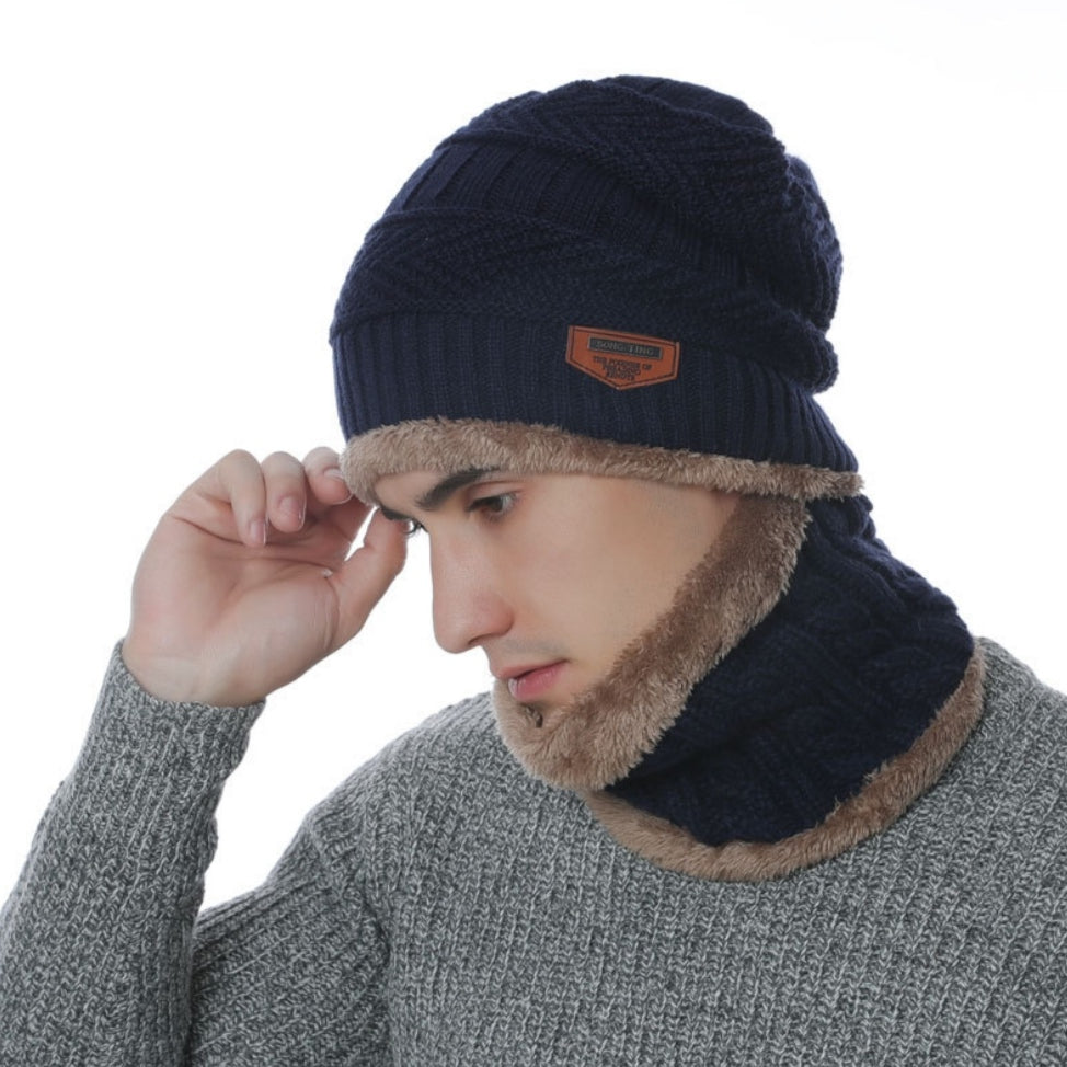 Winter Hat with Neck Warmer (Skullies & Beanies) For Men and Women 012354 Winter Hat with Neck Warmer (Skullies & Beanies) For Men and Women 012354
