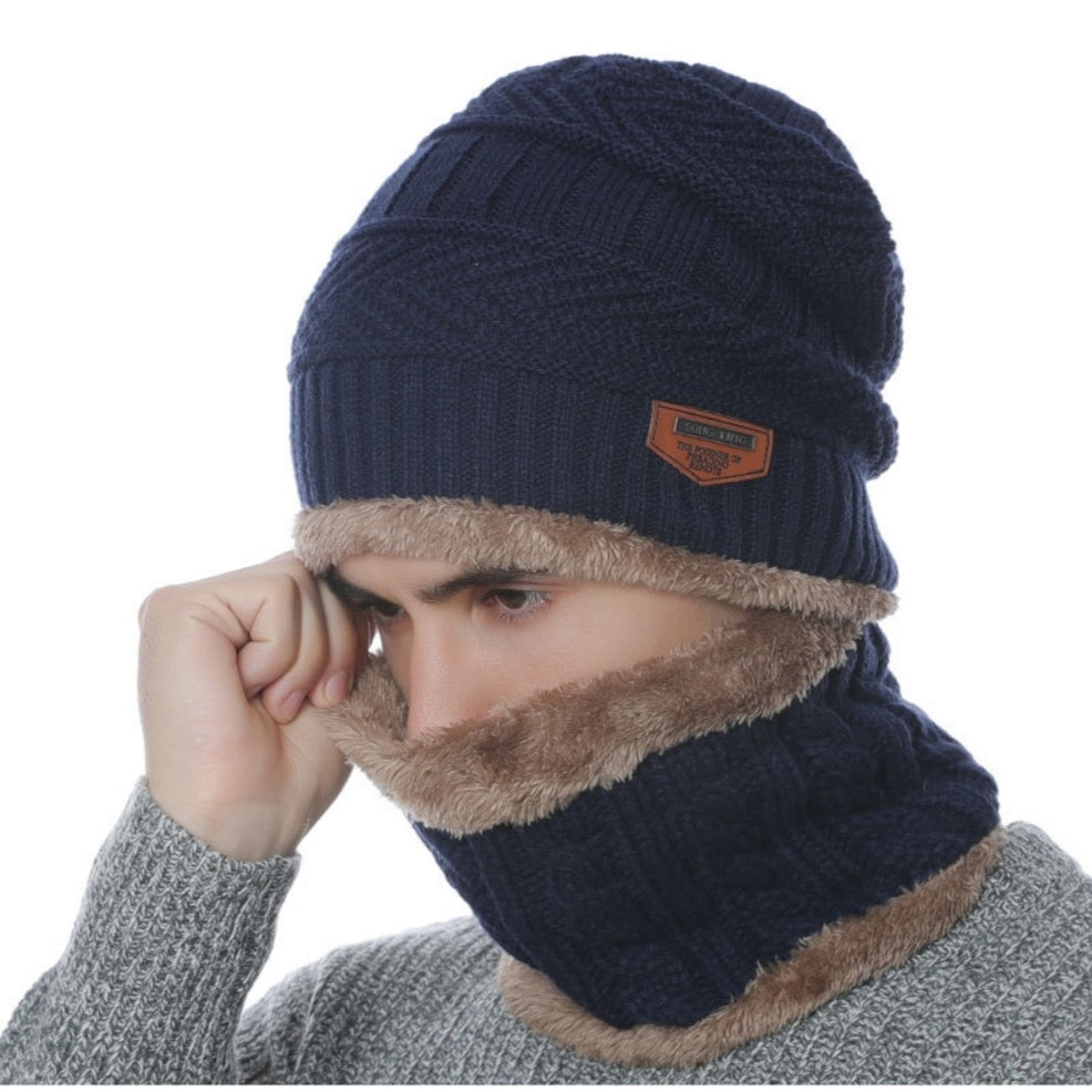 Winter Hat with Neck Warmer (Skullies & Beanies) For Men and Women 012354 Winter Hat with Neck Warmer (Skullies & Beanies) For Men and Women 012354