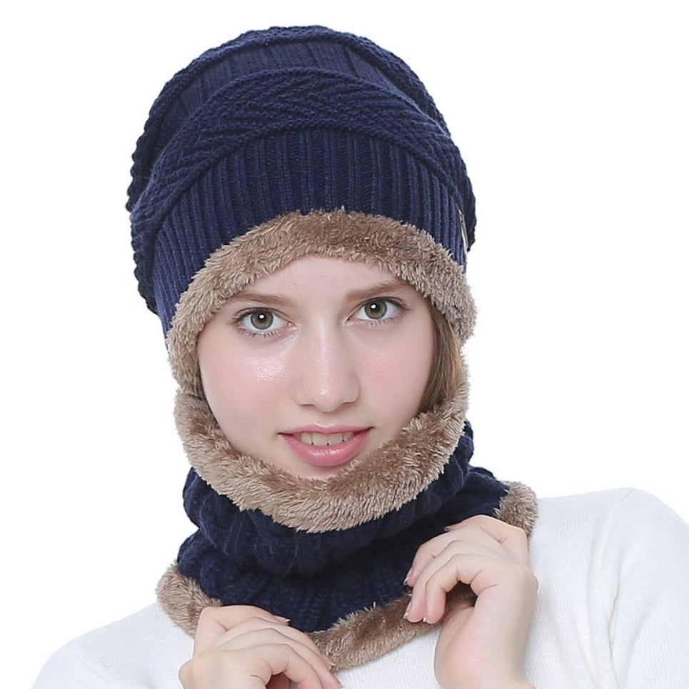 Winter Hat with Neck Warmer (Skullies & Beanies) For Men and Women 012354 Winter Hat with Neck Warmer (Skullies & Beanies) For Men and Women 012354