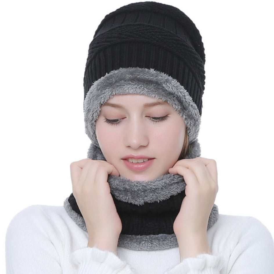 Winter Hat with Neck Warmer (Skullies & Beanies) For Men and Women 012354 Winter Hat with Neck Warmer (Skullies & Beanies) For Men and Women 012354