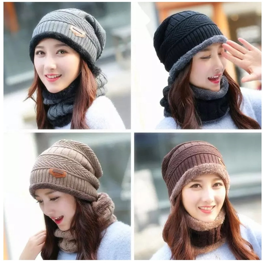 Winter Hat with Neck Warmer (Skullies & Beanies) For Men and Women 012354 Winter Hat with Neck Warmer (Skullies & Beanies) For Men and Women 012354