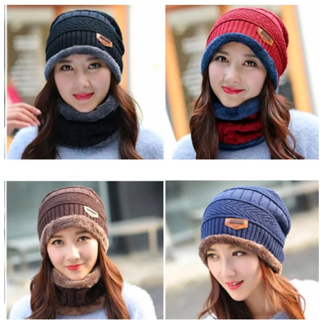Winter Hat with Neck Warmer (Skullies & Beanies) For Men and Women 012354 Winter Hat with Neck Warmer (Skullies & Beanies) For Men and Women 012354
