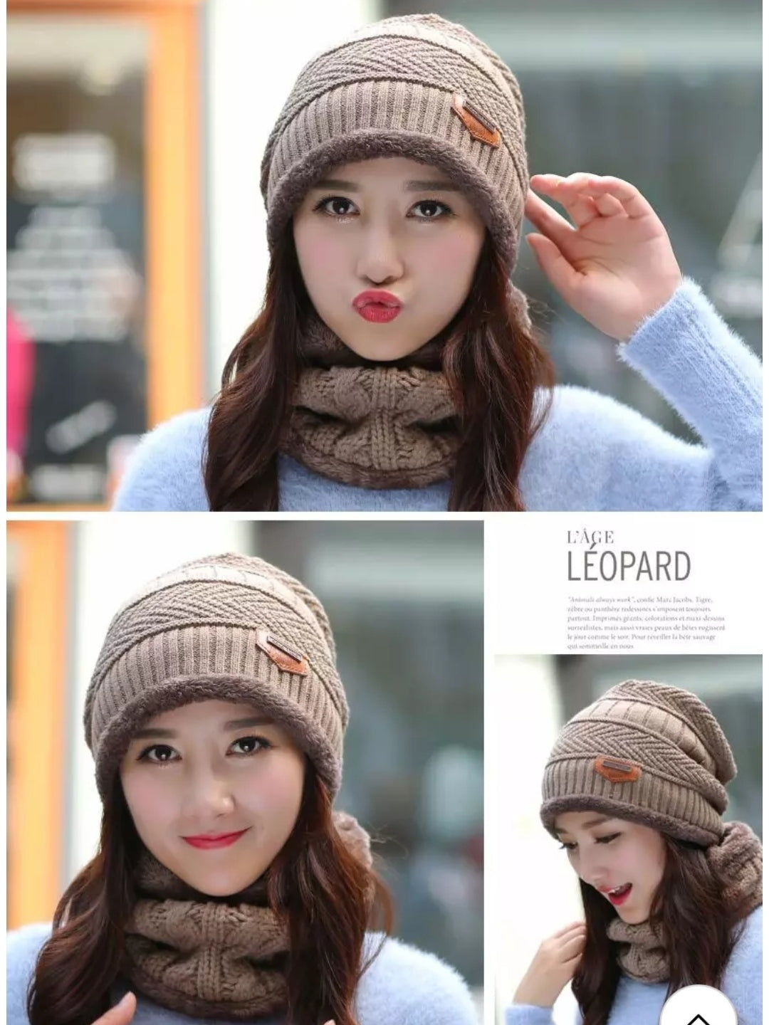 Winter Hat with Neck Warmer (Skullies & Beanies) For Men and Women 012354 Winter Hat with Neck Warmer (Skullies & Beanies) For Men and Women 012354