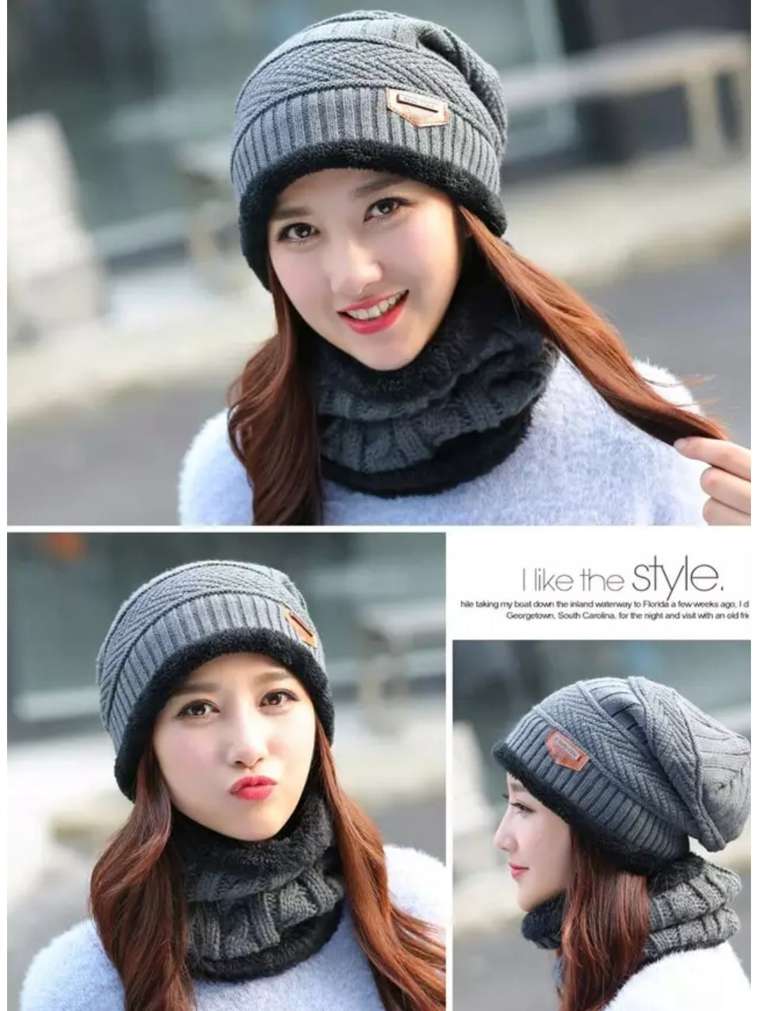 Winter Hat with Neck Warmer (Skullies & Beanies) For Men and Women 012354 Winter Hat with Neck Warmer (Skullies & Beanies) For Men and Women 012354
