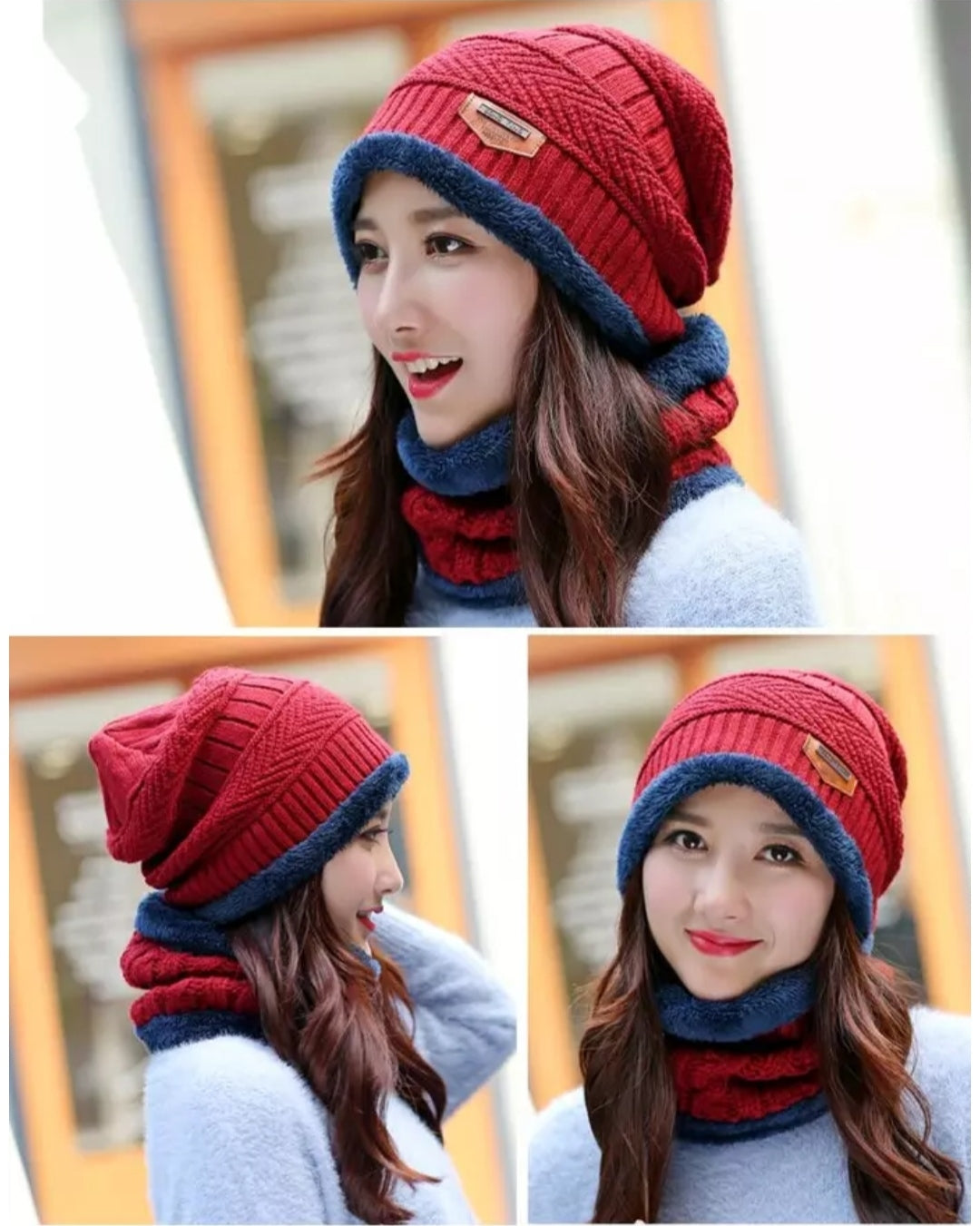 Winter Hat with Neck Warmer (Skullies & Beanies) For Men and Women 012354 Winter Hat with Neck Warmer (Skullies & Beanies) For Men and Women 012354