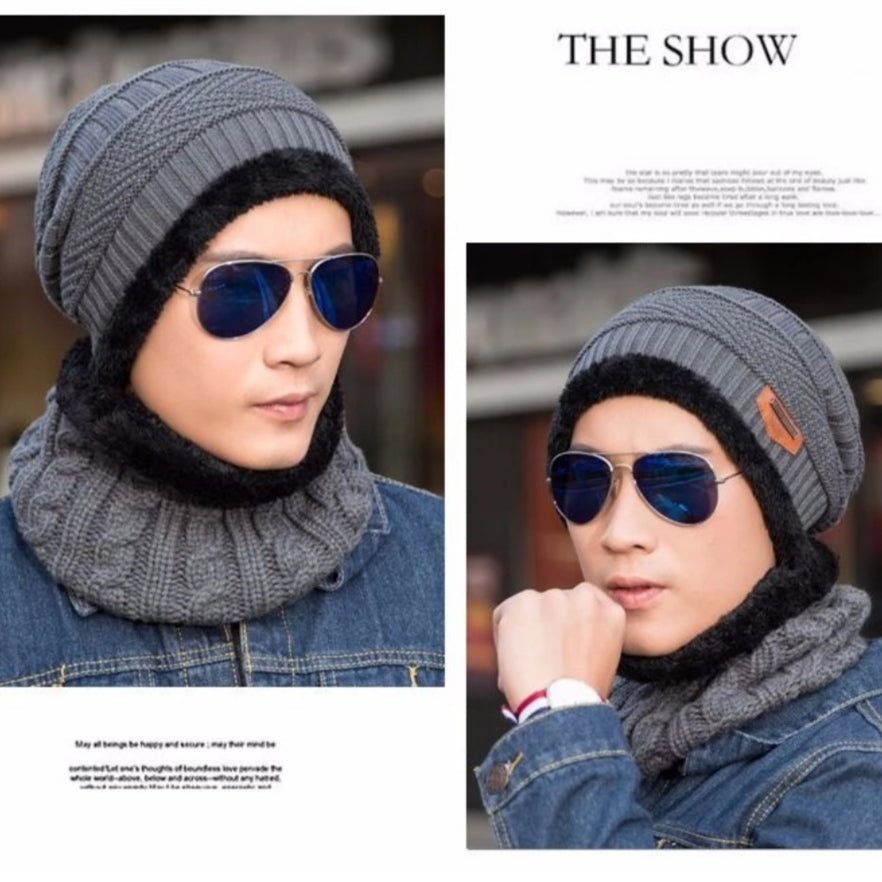 Winter Hat with Neck Warmer (Skullies & Beanies) For Men and Women 012354 Winter Hat with Neck Warmer (Skullies & Beanies) For Men and Women 012354
