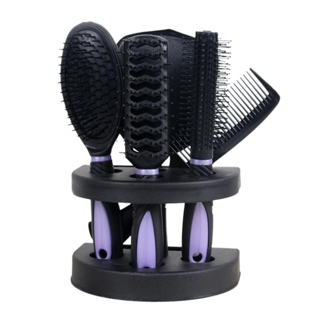 5 Pcs Salon Hair Comb Brush Mirror Set 5 Pcs Salon Hair Comb Brush Mirror Set