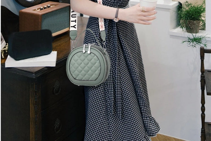 Women's Round Versatile Retro Shoulder Bag - Tuzzut.com Qatar Online Shopping