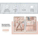 18 Pcs Professional Nail Art Manicure Tools Set - Tuzzut.com Qatar Online Shopping