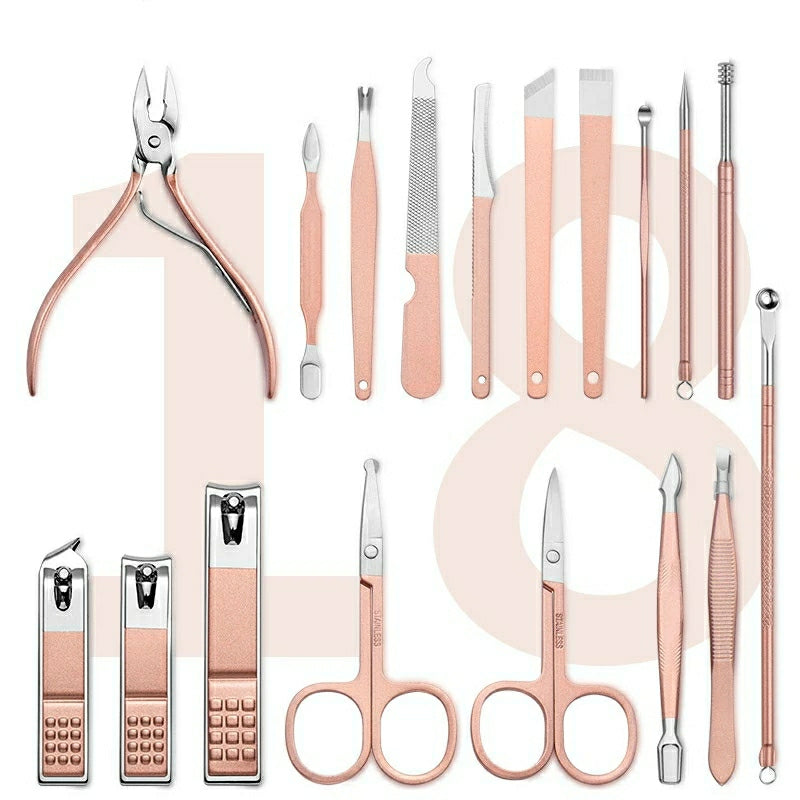 18 Pcs Professional Nail Art Manicure Tools Set 18 Pcs Professional Nail Art Manicure Tools Set