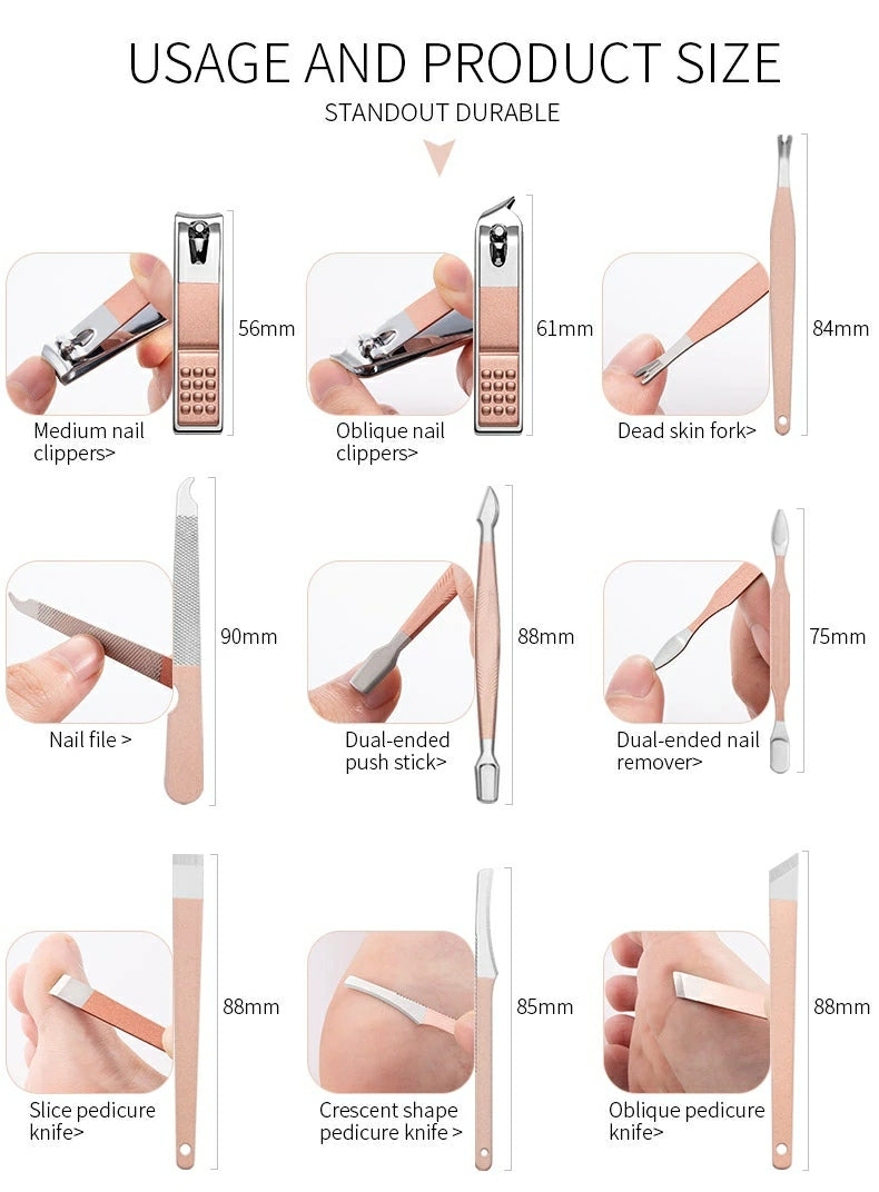 18 Pcs Professional Nail Art Manicure Tools Set 18 Pcs Professional Nail Art Manicure Tools Set