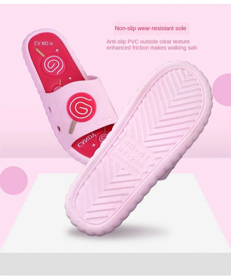 Cute Candy Bathroom Slippers - Couple Flip-Flp Non-slip Slippers - TUZZUT Qatar Online Store