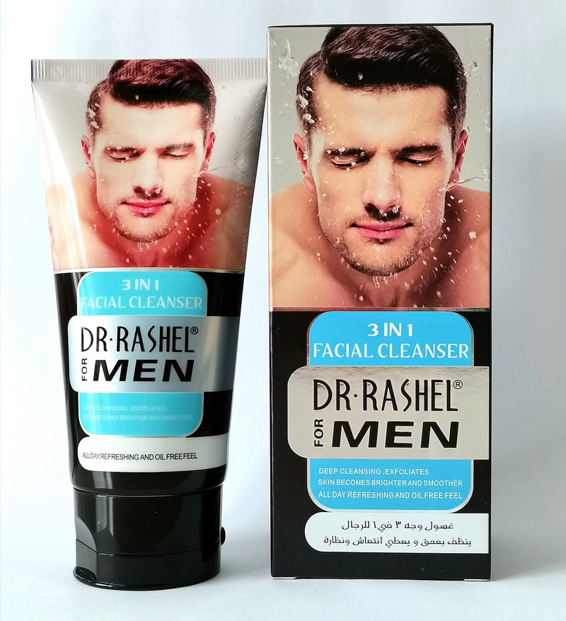 DR.RASHEL 3 in 1 Facial Cleanser Men Face Wash Whitening Moisturizing Skin Care 100ml  DRL-1410 - Tuzzut.com Qatar Online Shopping