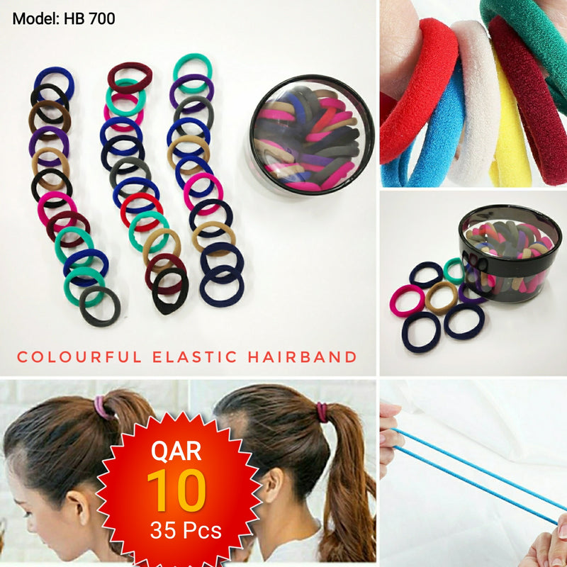 Colourful Elastic Hairbad for Girls - TUZZUT Qatar Online Store