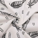 2-Piece Feather Print Hooded Bodysuit and Hat B2022 - Tuzzut.com Qatar Online Shopping