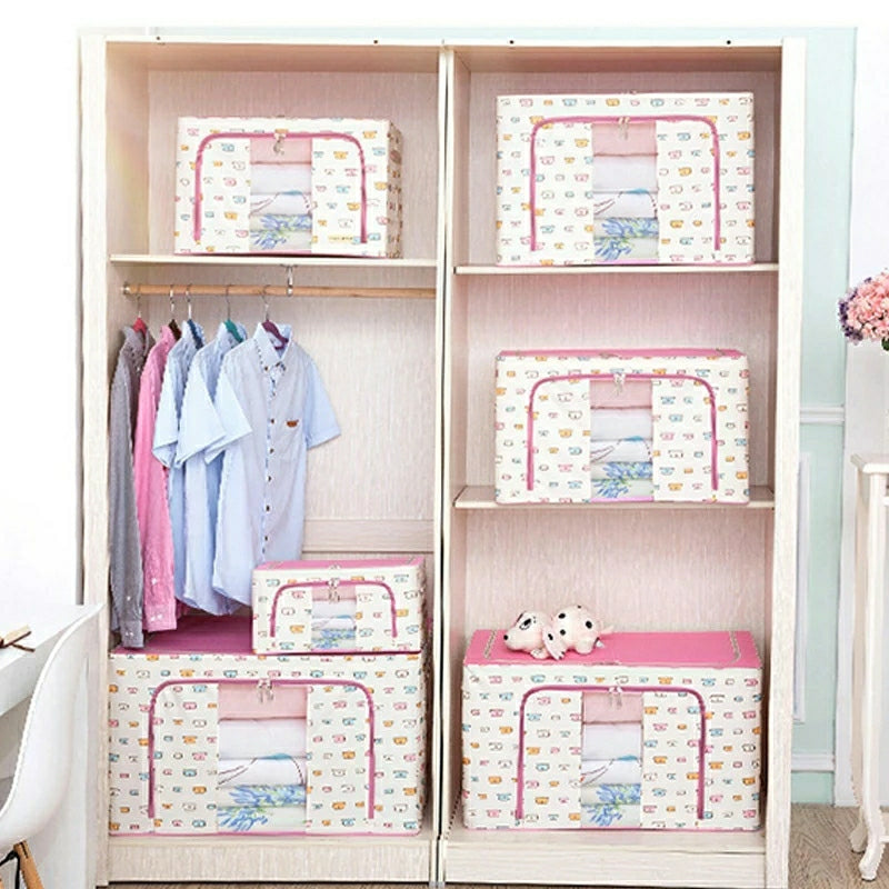 Clothing Storage Box Organizer Bag Foldable - Tuzzut.com Qatar Online Shopping
