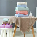 2Pcs Luxury Super Large Towel Set High Absorbent Soft - ( Bath Towel + Face Towel ) - Tuzzut.com Qatar Online Shopping