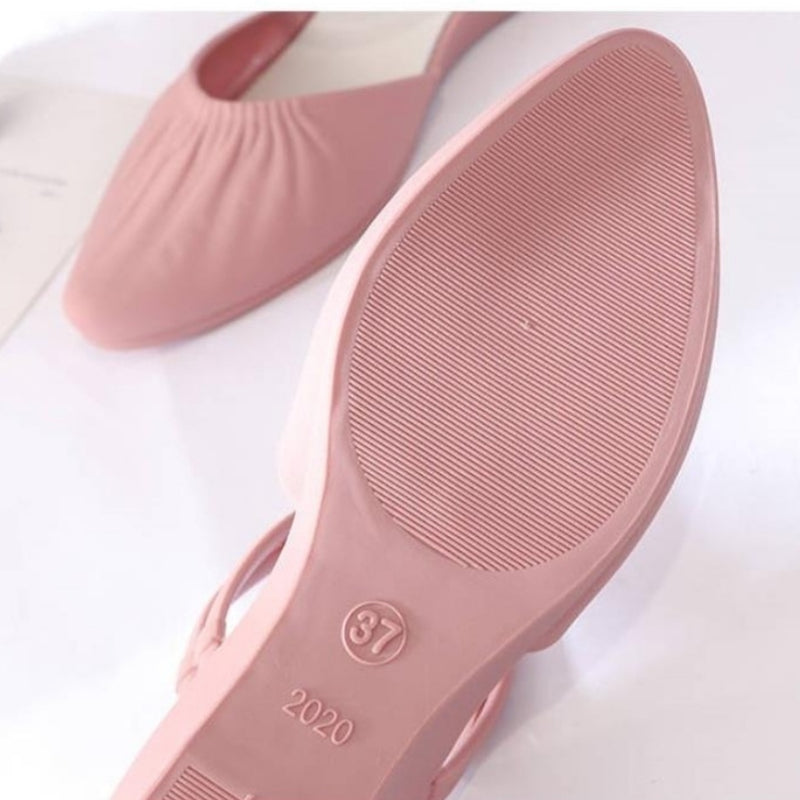 Fashion Elegant High-end Pointed Women's Half Slippers Model - 2020 - Tuzzut.com Qatar Online Shopping