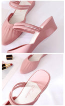 Fashion Elegant High-end Pointed Women's Half Slippers Model - 2020 - Tuzzut.com Qatar Online Shopping