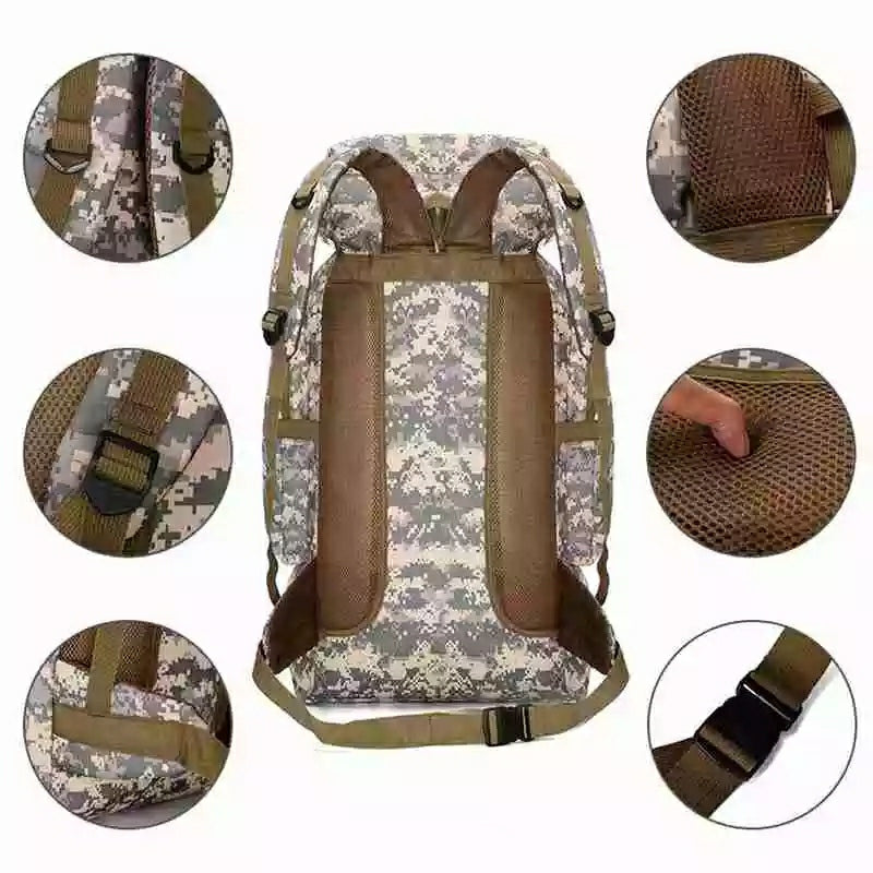 Large Capacity Hiking Army Luggage Camouflage Backpack - Multi-A - Tuzzut.com Qatar Online Shopping
