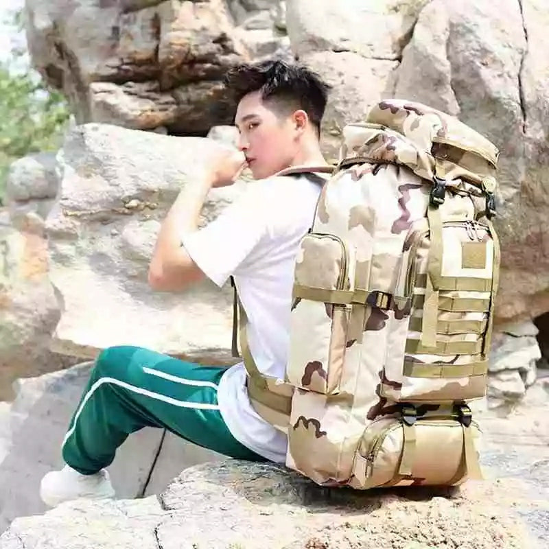 Large Capacity Hiking Army Luggage Camouflage Backpack - Multi-B - TUZZUT Qatar Online Store