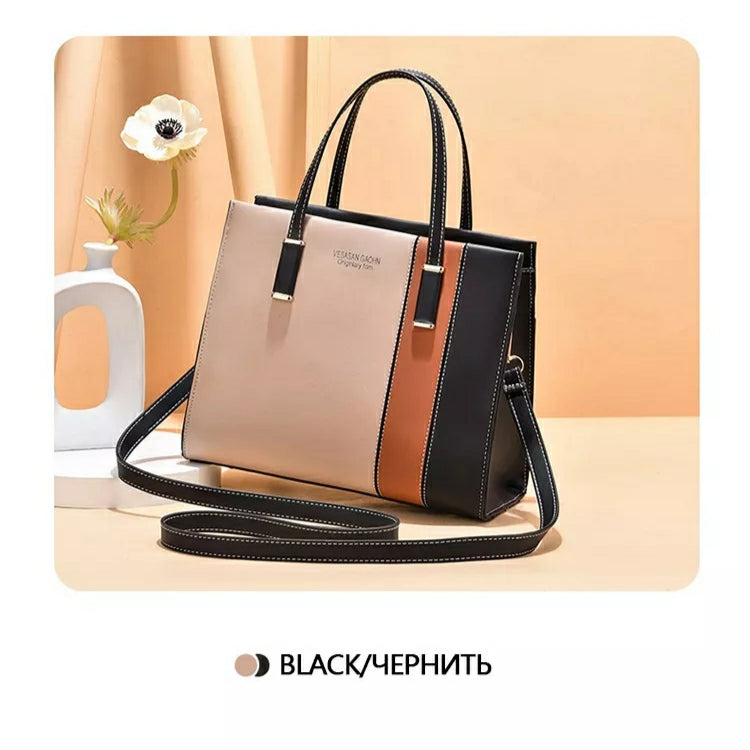 Vesasan Ladies Shoulder Bag T0072 - Black - Tuzzut.com Qatar Online Shopping