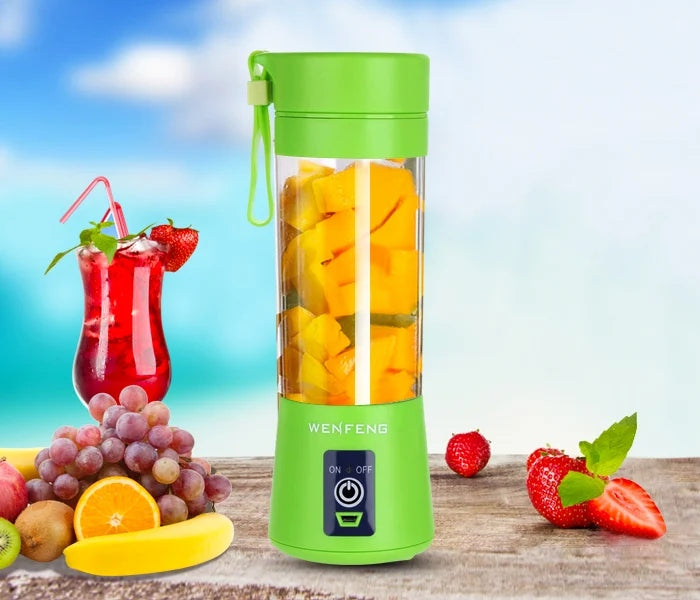 Portable Rechargeable 4B Juice Blender with 4 Stainless Steel Blade - Tuzzut.com Qatar Online Shopping