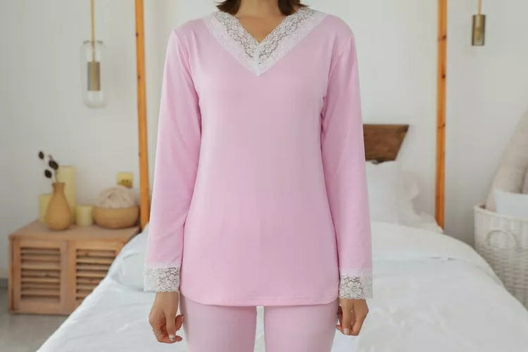 Ladies Fashion Full Sleeves Nightdress Sleepwear T245 - Tuzzut.com Qatar Online Shopping