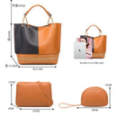 Rivet Multi Colour Large Capacity Women's Handbags 3 Pcs Set - EG242 - Tuzzut.com Qatar Online Shopping