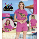 Women's Homewear Top Shorts Set Miss Wonder - K-S06005 - Tuzzut.com Qatar Online Shopping