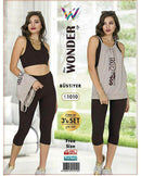Women's Bustier Sportswear 3 Pcs Set - MWL1010 - Tuzzut.com Qatar Online Shopping