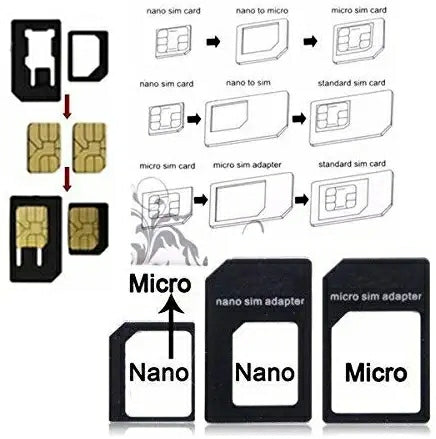 4 in 1 Nano SIM to Micro SIM/Standard SIM Card Adapter and Eject Pin for iPhone - Tuzzut.com Qatar Online Shopping