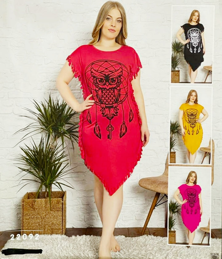 Women's Party Owl Dress Azizioglu Plus - 6750 Women's Party Owl Dress Azizioglu Plus - 6750