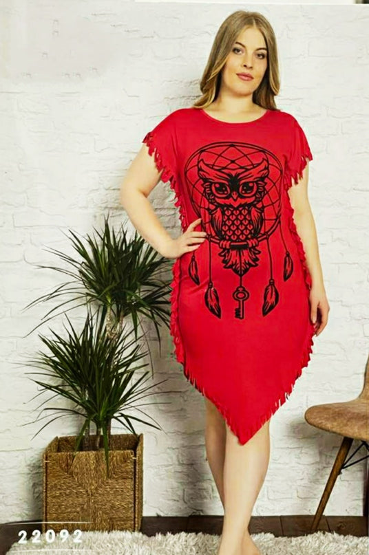 Women's Party Owl Dress Azizioglu Plus - 6750 Women's Party Owl Dress Azizioglu Plus - 6750
